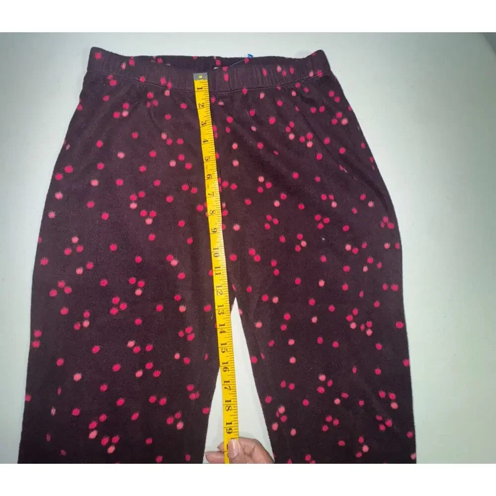 Gilligan &‎ O’Malley Womens S Fleece Pajama Set Holiday Polka Dot Cozy Warm Soft